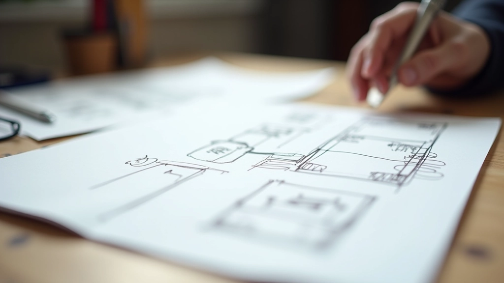 Detalles de storyboards profesionales con anotaciones técnicas y materiales de planificación visual